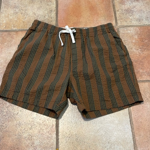 Jcrew striped seersucker shorts size L - Picture 1 of 3